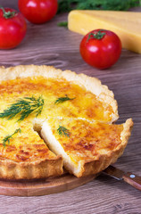 cheese and fennel quiche