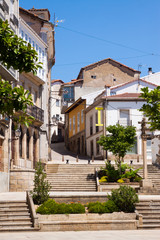 Fototapeta na wymiar Street at historical part of Monforte de Lemos