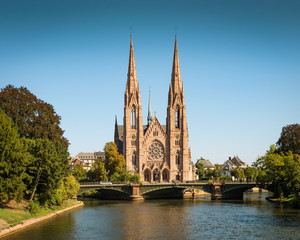 Fototapeta na wymiar Strasbourg, France. Church of St Paul