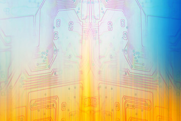 Microelectronics, white background chips concept