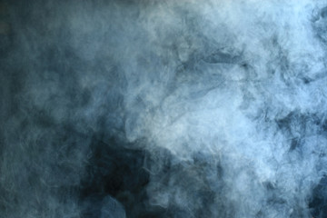 texture of the smoke on a black background