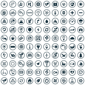 Green Energy 100 Icons Universal Set