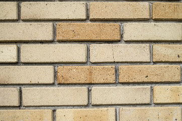 Wall of new refractory bricks closeup