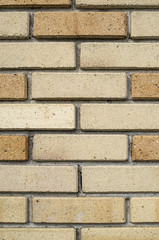 Wall of new refractory bricks closeup