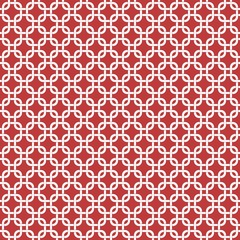 Red Square Chains Seamless Pattern