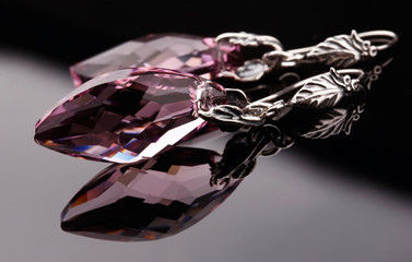 Piękne kolczyki z kryształów Swarovski i srebra © DariuszO