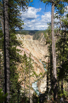 Yellowstone Canyon as seen from the Grand View lookout