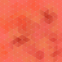 Orange abstract geometric rumpled triangular background low poly style. Vector illustration