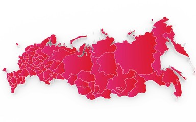 New map of the Russian Federation and Crimea