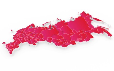 New map of the Russian Federation and Crimea