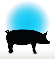 pig silhouette