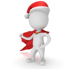 3d man - brave superhero santa claus