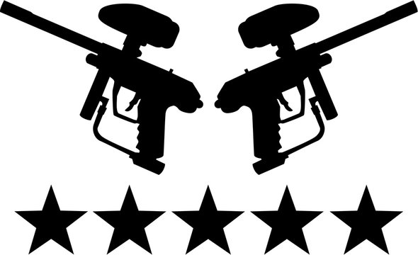 Paintball guns with five stars