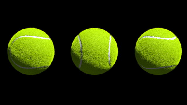 3 Different rotations of Tennis Balls.