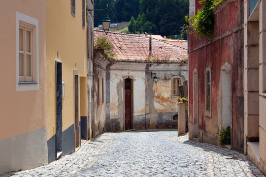 Street in Monchique, Algarve, Portugal.