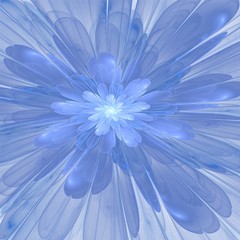 Blue Fractal flower