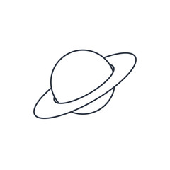 saturn planet outline icon