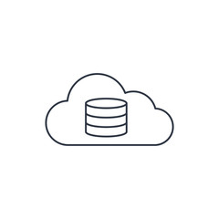 Cloud computing icon, vector illustration