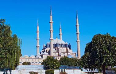 Fototapeta na wymiar View of the Selimiye Mosque, the masterpiece