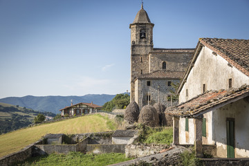 Fototapeta na wymiar San Martin de Tours church - Berroeta, Navarra, Spain