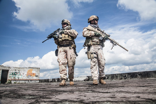Navy SEALs in action 
