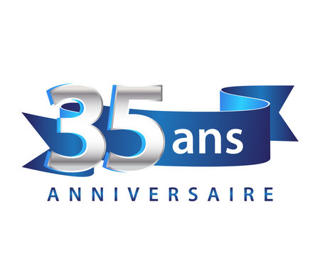 35 Ruban Bleu logo Anniversaire