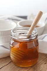 honey dipper delicious sweet healthy still life closeup