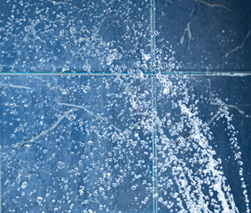 Spa, water drops levitating