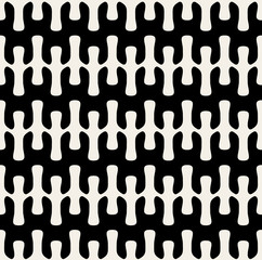 Vector Seamless Connected Rounded Rail Lines Abstract Pattern