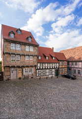 Alte deutsche Häuser in Quedlinburg