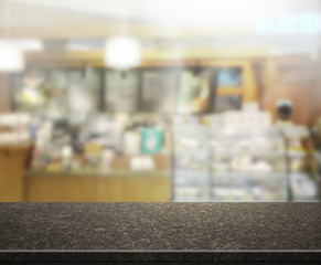 Table Top And Blur Interior of Background