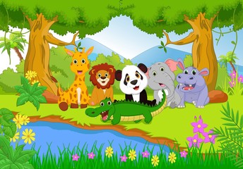 Obraz na płótnie Canvas cute safari animal in the jungle