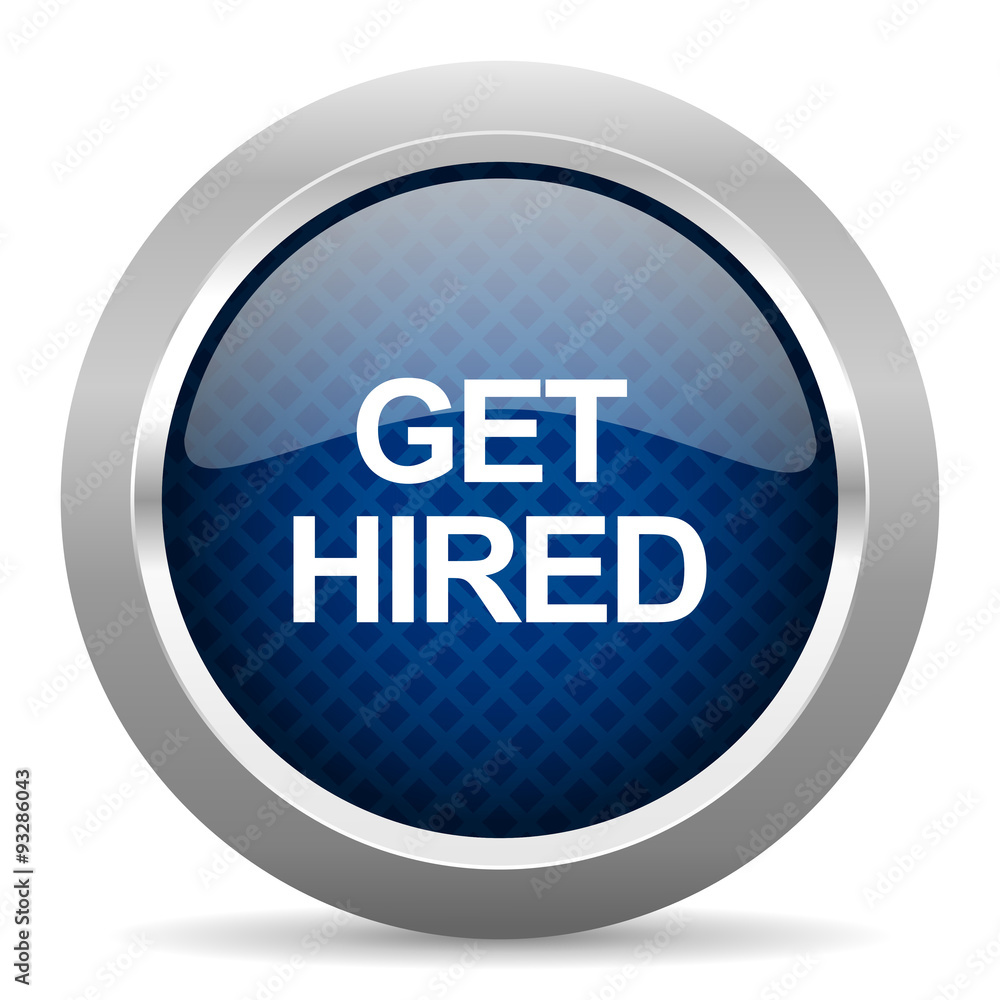 Leinwandbilder get higreen blue circle glossy web icon on white background, round button for internet and mobile ap