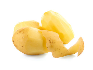 Young potatoes isolated on white