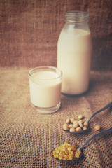 Soy milk with beans