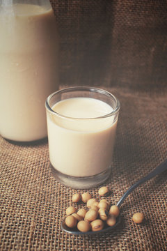 Soy milk with beans