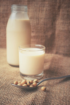 Soy milk with beans