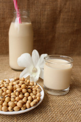 Soy milk with beans
