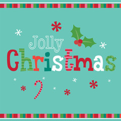 Christmas design with Merry Christmas text vector illustration suitable for greeting card, background, gift bag design, gift box design