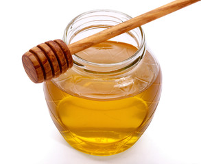 honey and honey spoon.