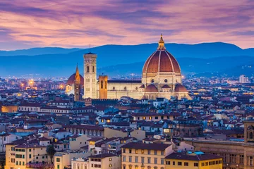 Photo sur Plexiglas Florence The twilight of Florence in Tuscany, Italy