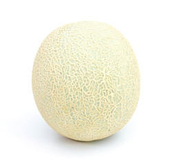 cantaloupe melon isolated on white background.