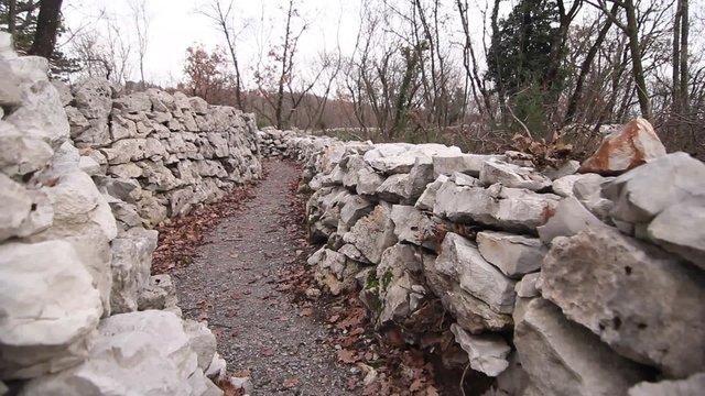 First World War trenches walk POV