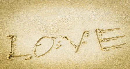 Love letters in the sand