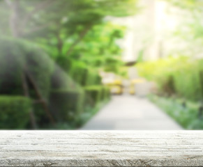 Table Top And Blur Nature of Background