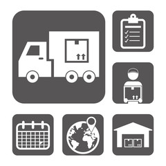 Logistics and delivery icons