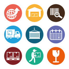 Logistics and delivery icons