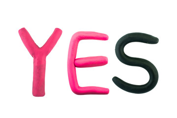 yes,clay on white background