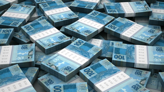 Stack of Brazilian Real