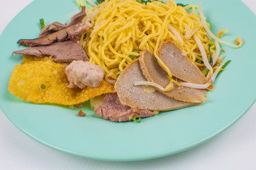dried noodles Offal fried dumplings pig.and meat ball